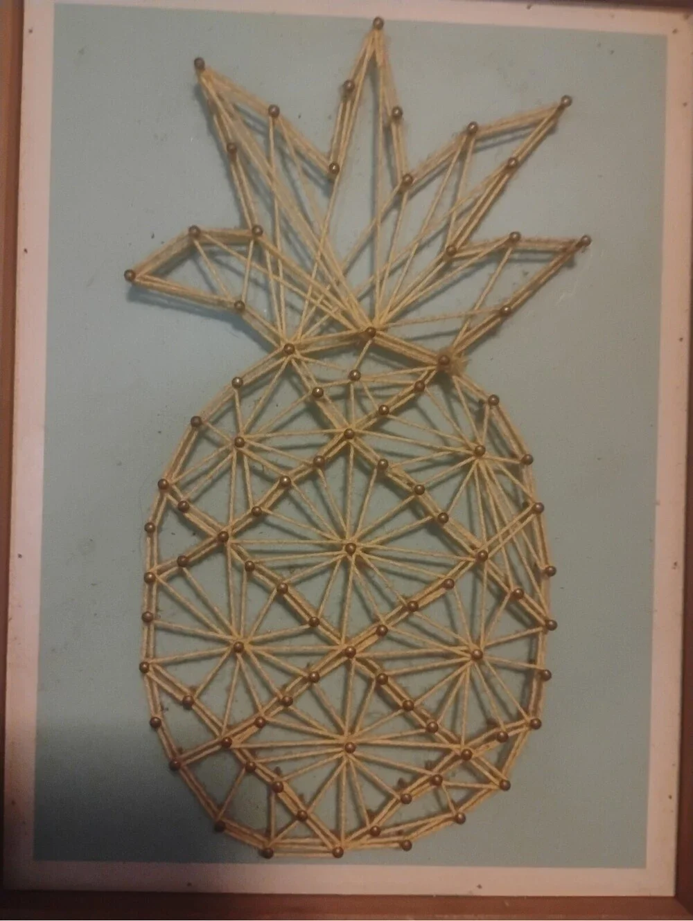 Hobby Lobby Geometric Pineapple String Art Wooden Framed Wall Decor